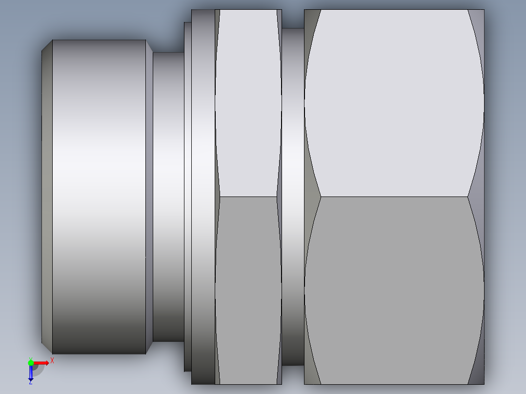 卡套式工业通用硬管接头EO_Male_Stud_connector_GE35LREDCF俯视图