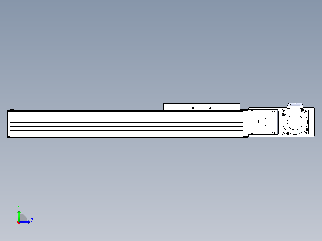 同步带全封闭直线模组TPA-HCB-120D-90-L300-MR-Y-P40-N3左视图