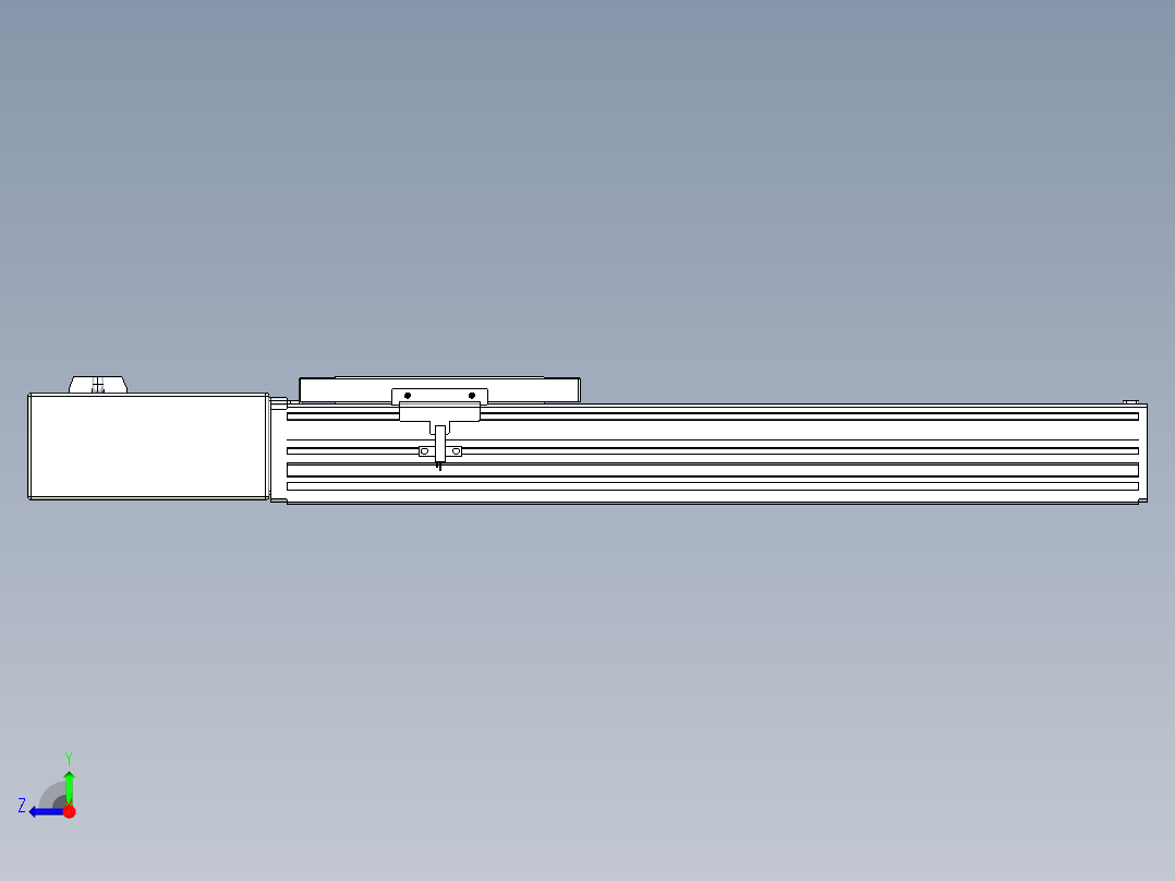 同步带全封闭直线模组TPA-HCB-120D-90-L300-MR-Y-P40-N3右视图