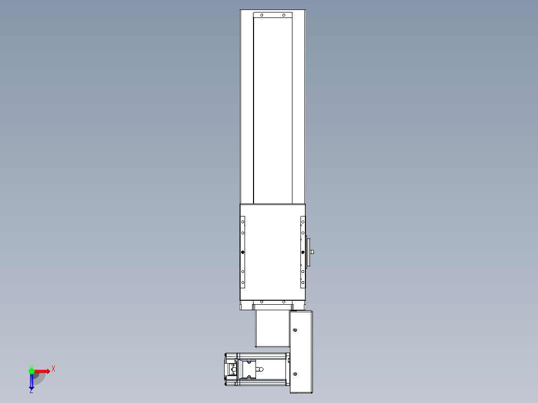 同步带全封闭直线模组TPA-HCB-120D-90-L300-MR-Y-P40-N3俯视图