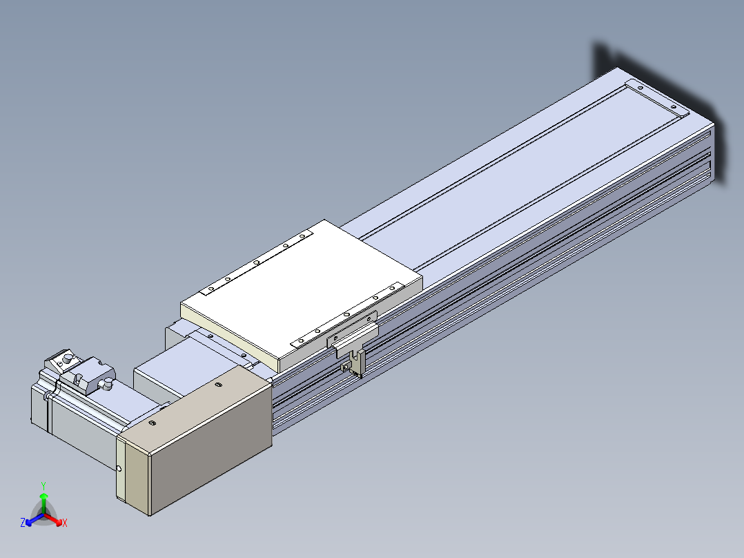同步带全封闭直线模组TPA-HCB-120D-90-L300-MR-Y-P40-N3正等轴测图