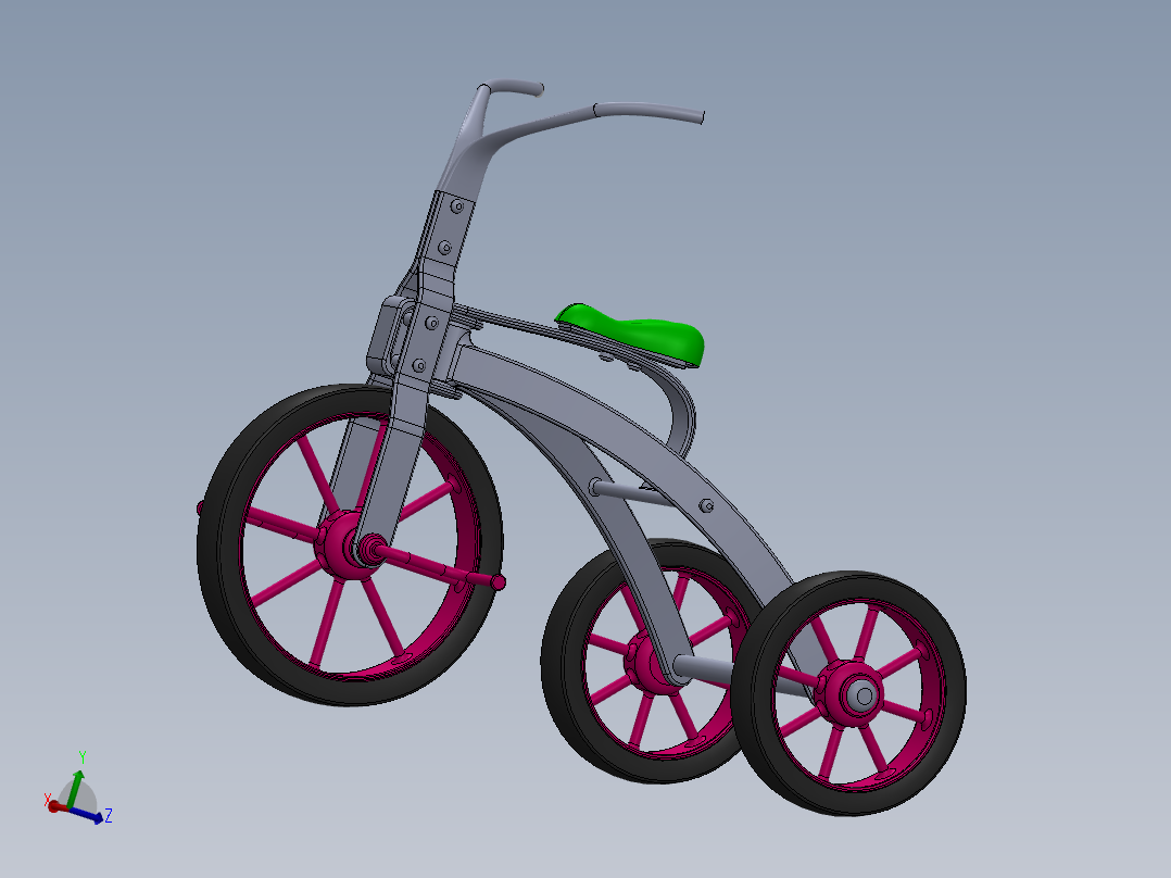 儿童三轮车-6--sw主视图