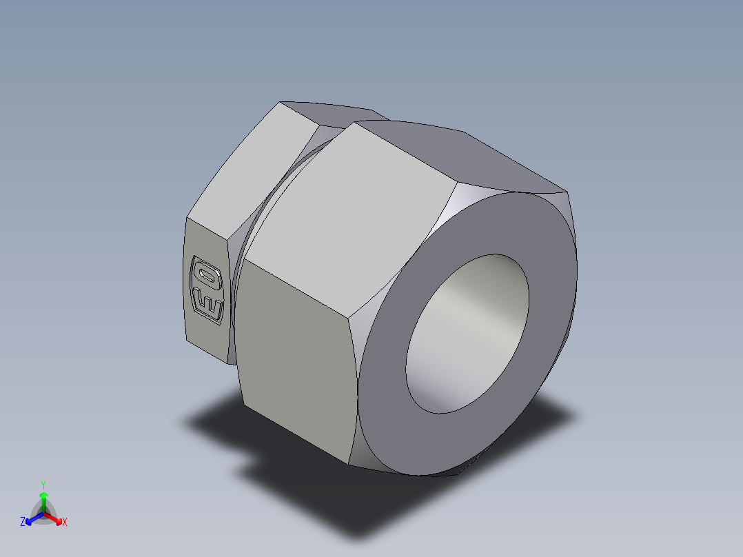 卡套式工业通用硬管接头EO_Blanking_plug_for_tube_ends_ROV18ZL71正等轴测图