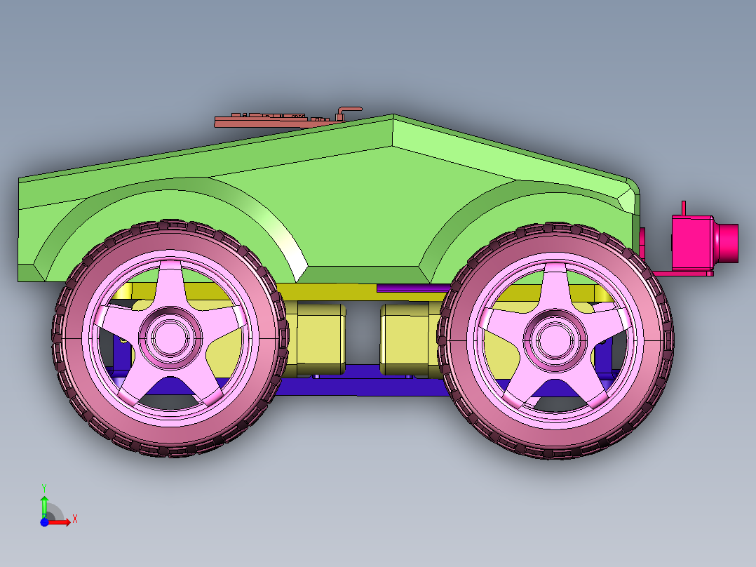 遥控沙地四驱合金越野车玩具前视图