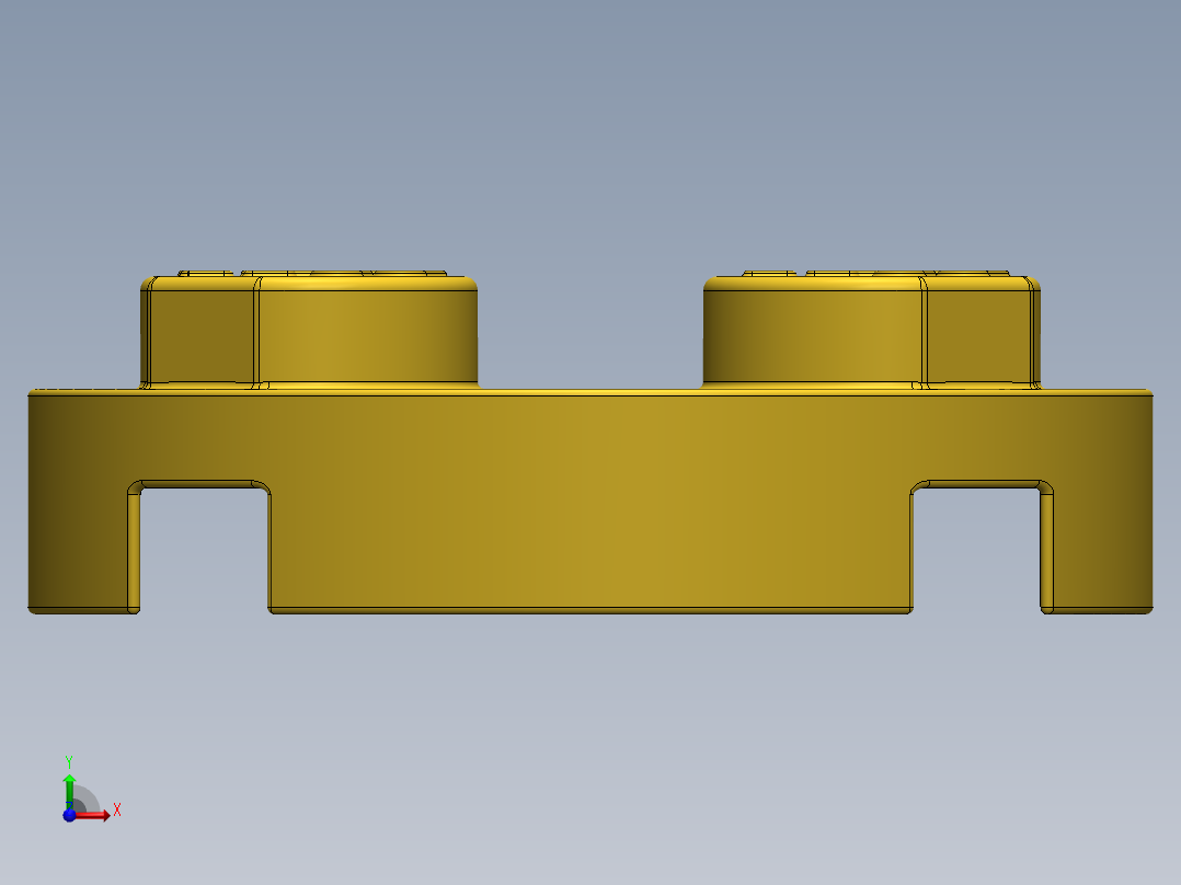 乐高零件 4032 板 2 x 2 圆形-403224 Bright Yellow Plate 2 x 2 Round前视图