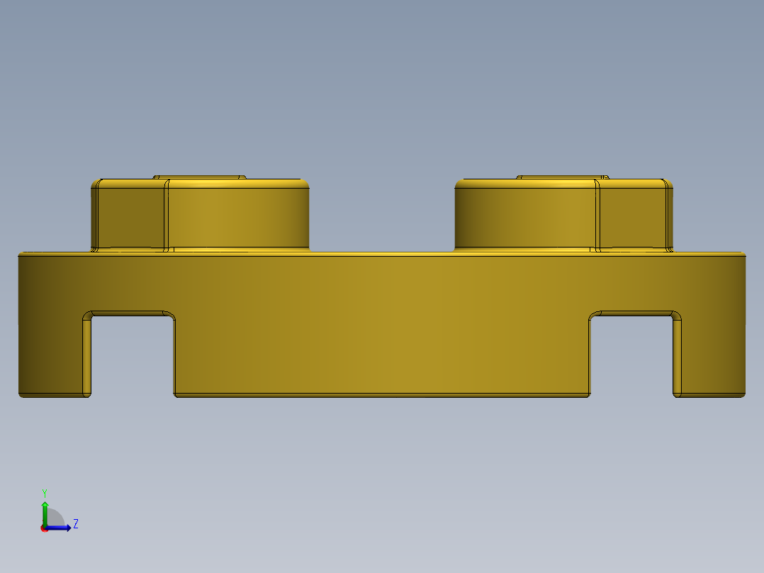 乐高零件 4032 板 2 x 2 圆形-403224 Bright Yellow Plate 2 x 2 Round左视图
