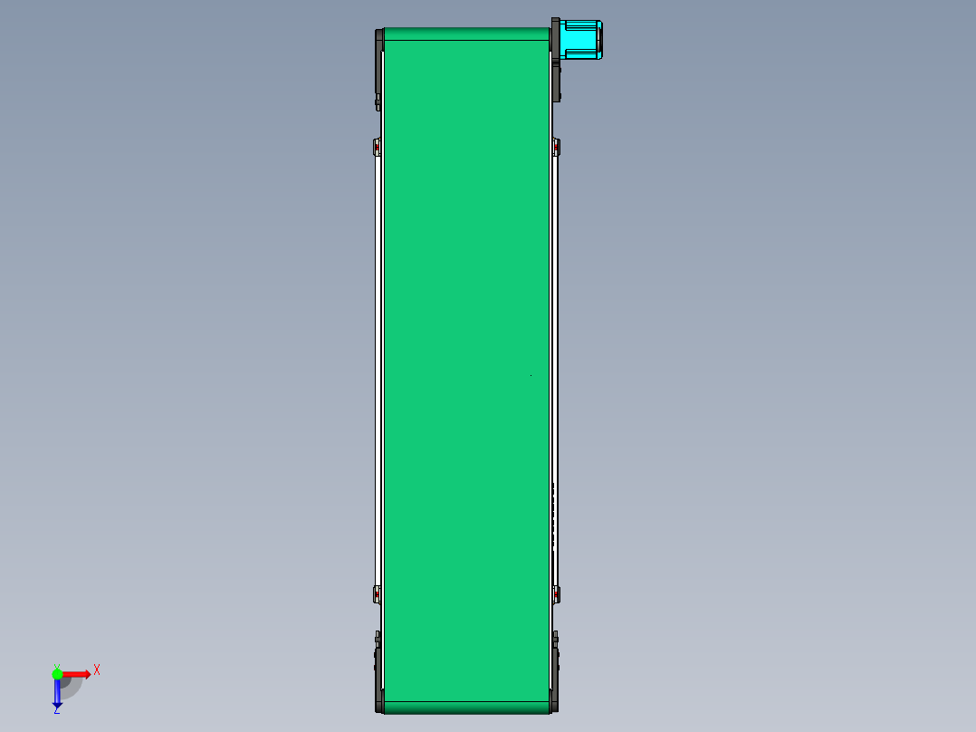 LE-XC5050-右直连驱动中载皮带线-负载80kg俯视图