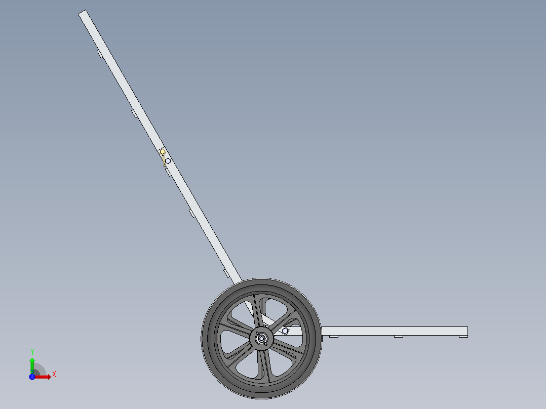 solidworks 人工装卸车设计前视图