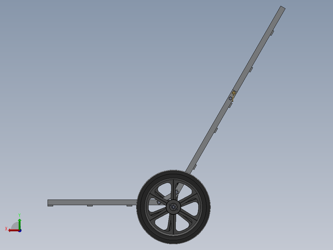 solidworks 人工装卸车设计后视图