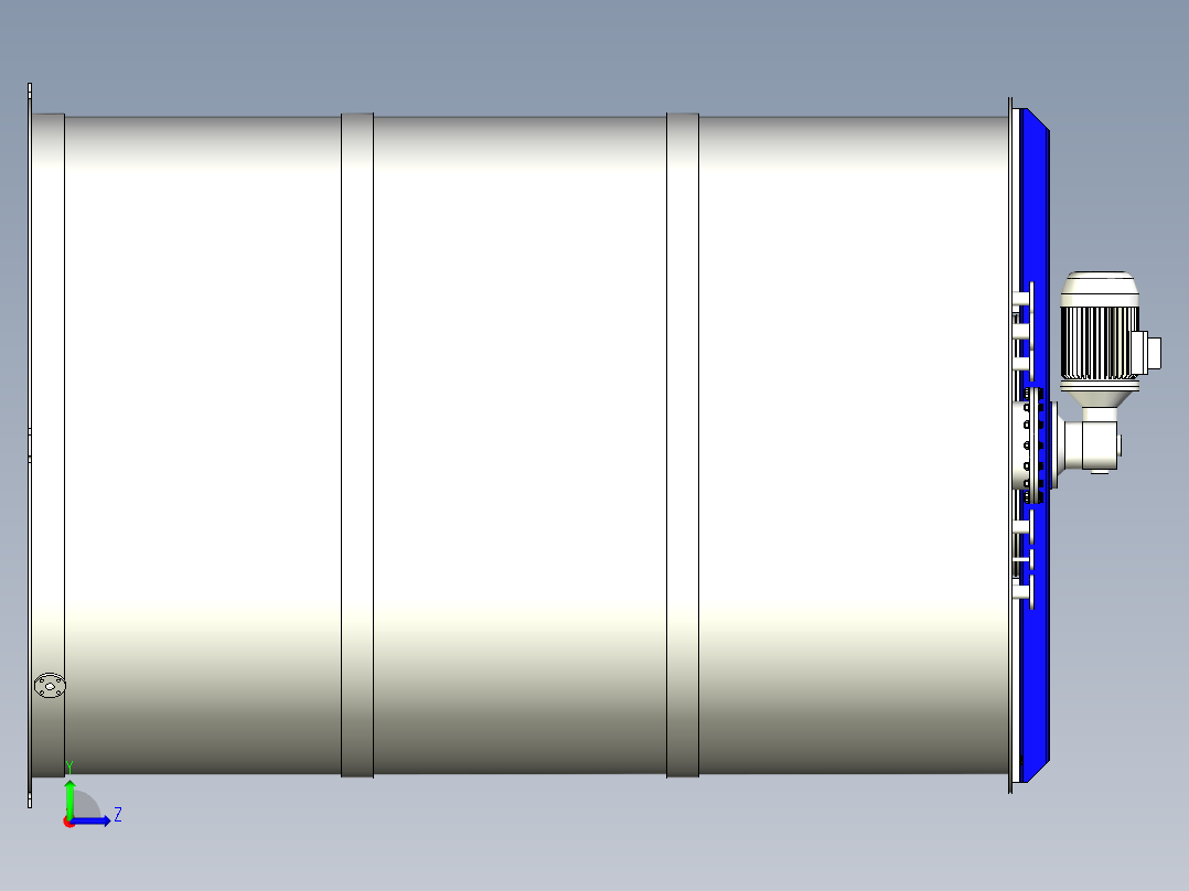 带电机搅拌罐左视图