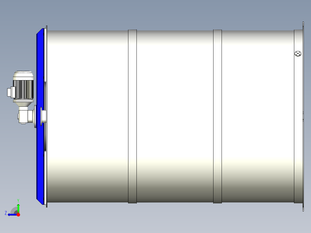 带电机搅拌罐右视图