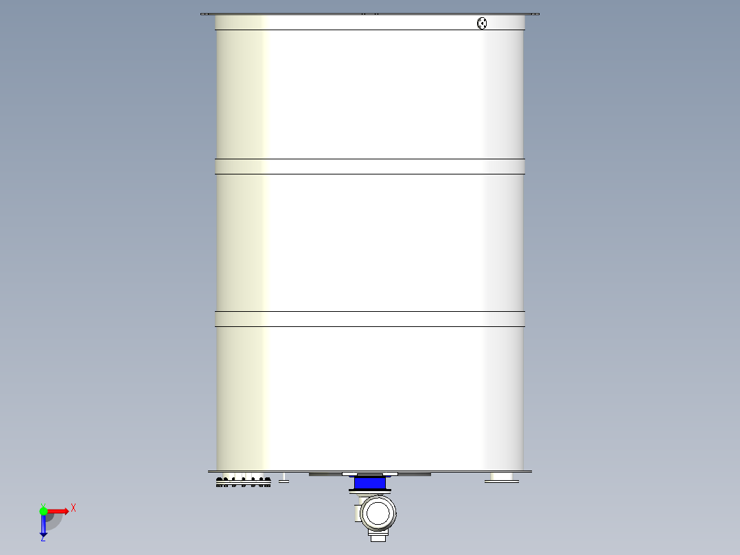 带电机搅拌罐俯视图