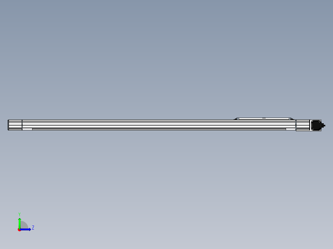 Toyo东佑达直线模组-M65-M-1300-R-M40-C4左视图
