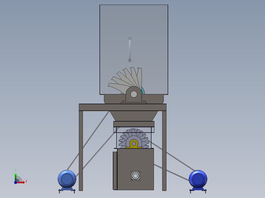 破碎机三维图纸前视图