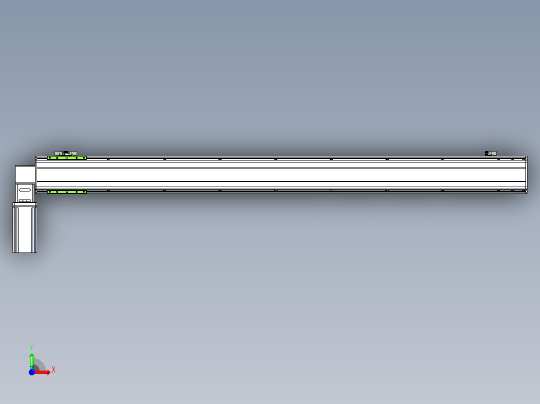 同步带滑台-半封闭B13-L90-S1500-L-Z86-D3前视图