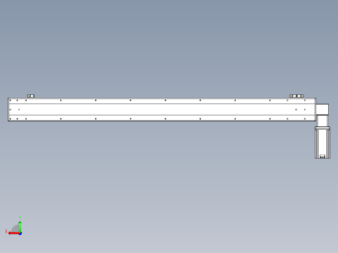 同步带滑台-半封闭B13-L90-S1500-L-Z86-D3后视图