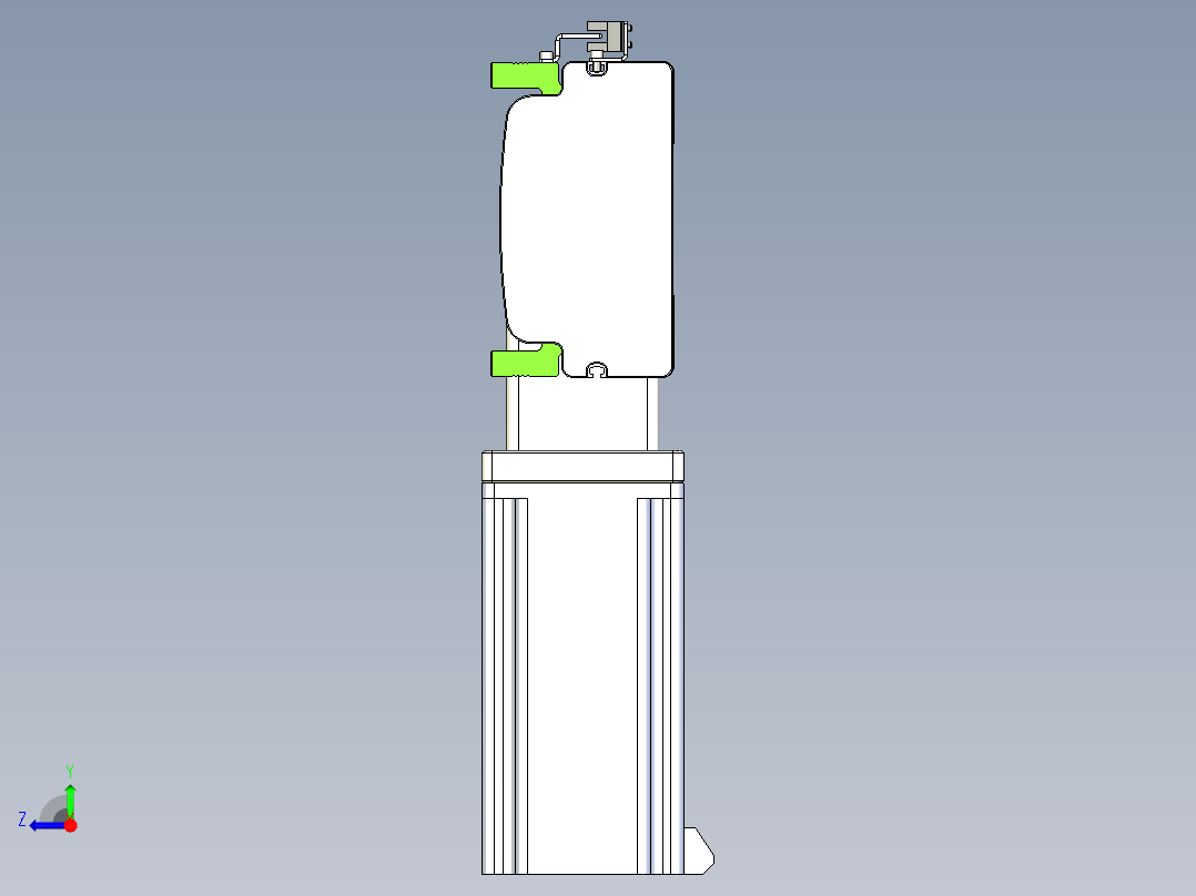 同步带滑台-半封闭B13-L90-S1500-L-Z86-D3右视图