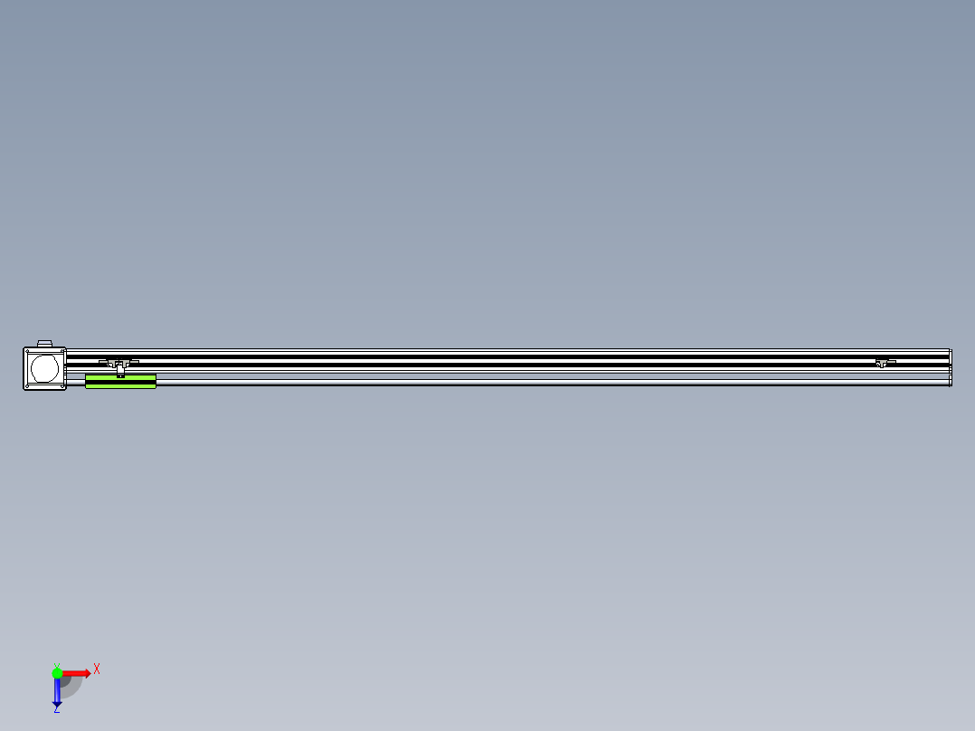 同步带滑台-半封闭B13-L90-S1500-L-Z86-D3俯视图