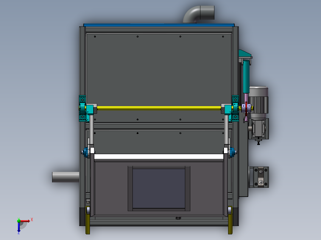 特殊切断机俯视图