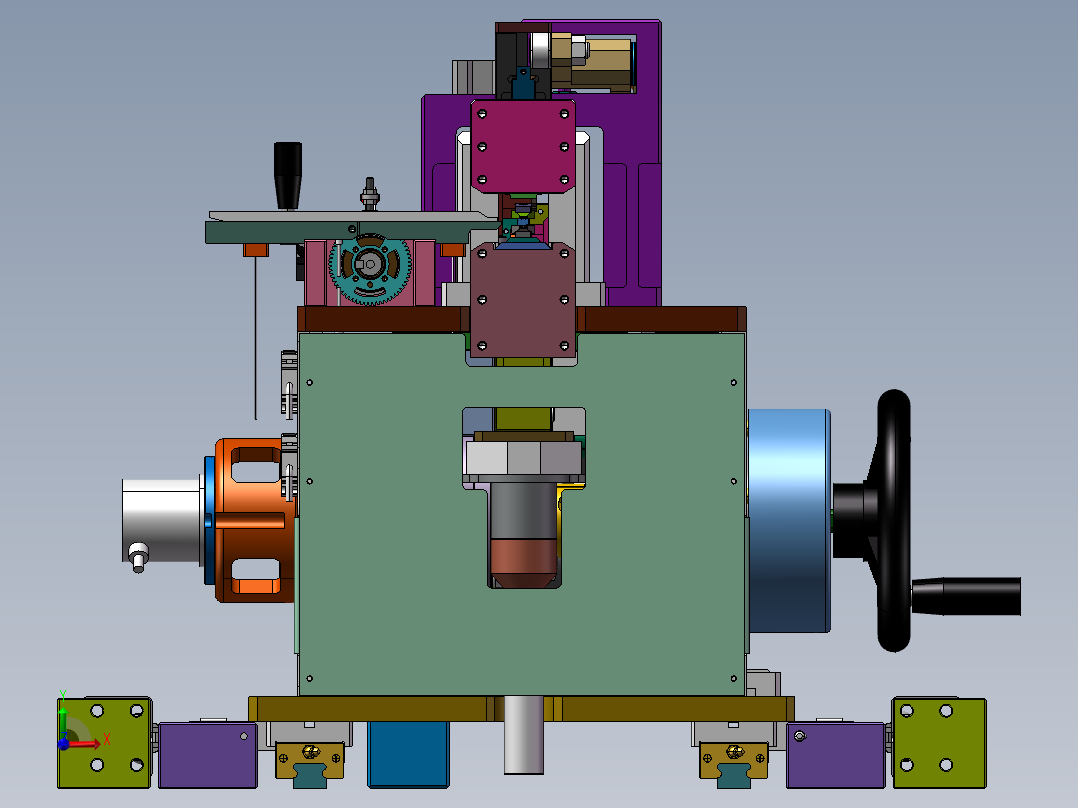 B7_共轭凸轮插针模组前视图
