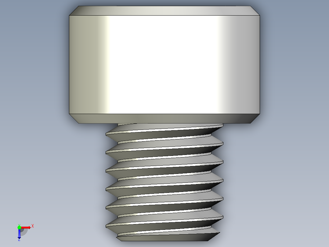 M8 x 1.25mm Thread 8mm LONG SOCKET HEAD CAP SCREW.IGS俯视图