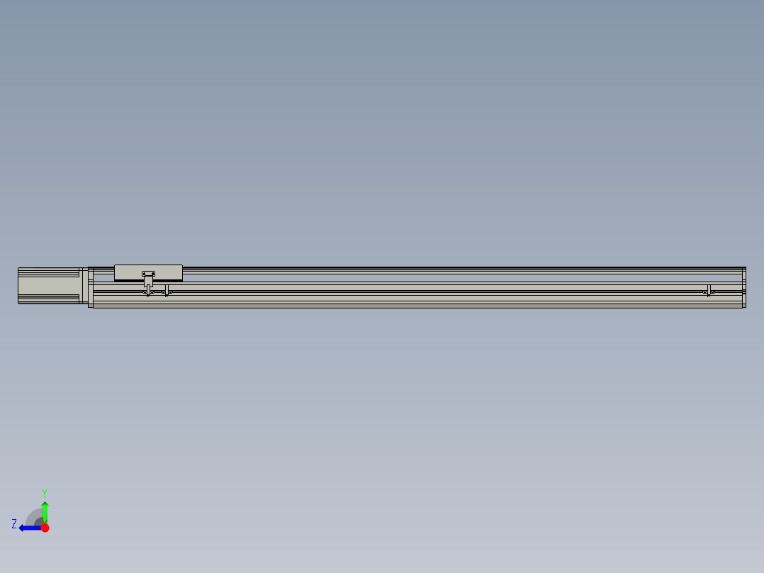 东锦丝杆传动-直线滑台模组DH170-C-L10-S1200-BC-P750W-C3右视图