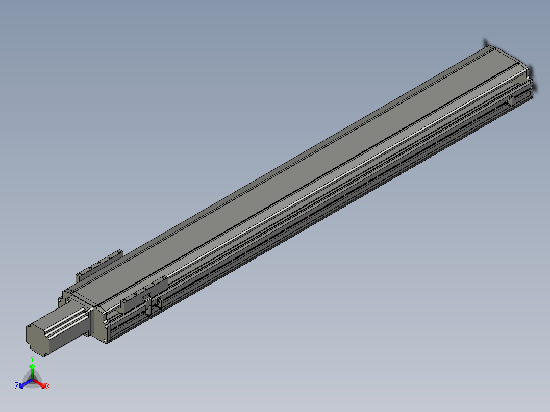 东锦丝杆传动-直线滑台模组DH170-C-L10-S1200-BC-P750W-C3正等轴测图