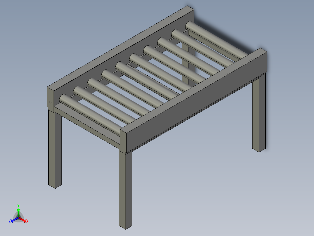 滚筒输送机-2-66-stp主视图
