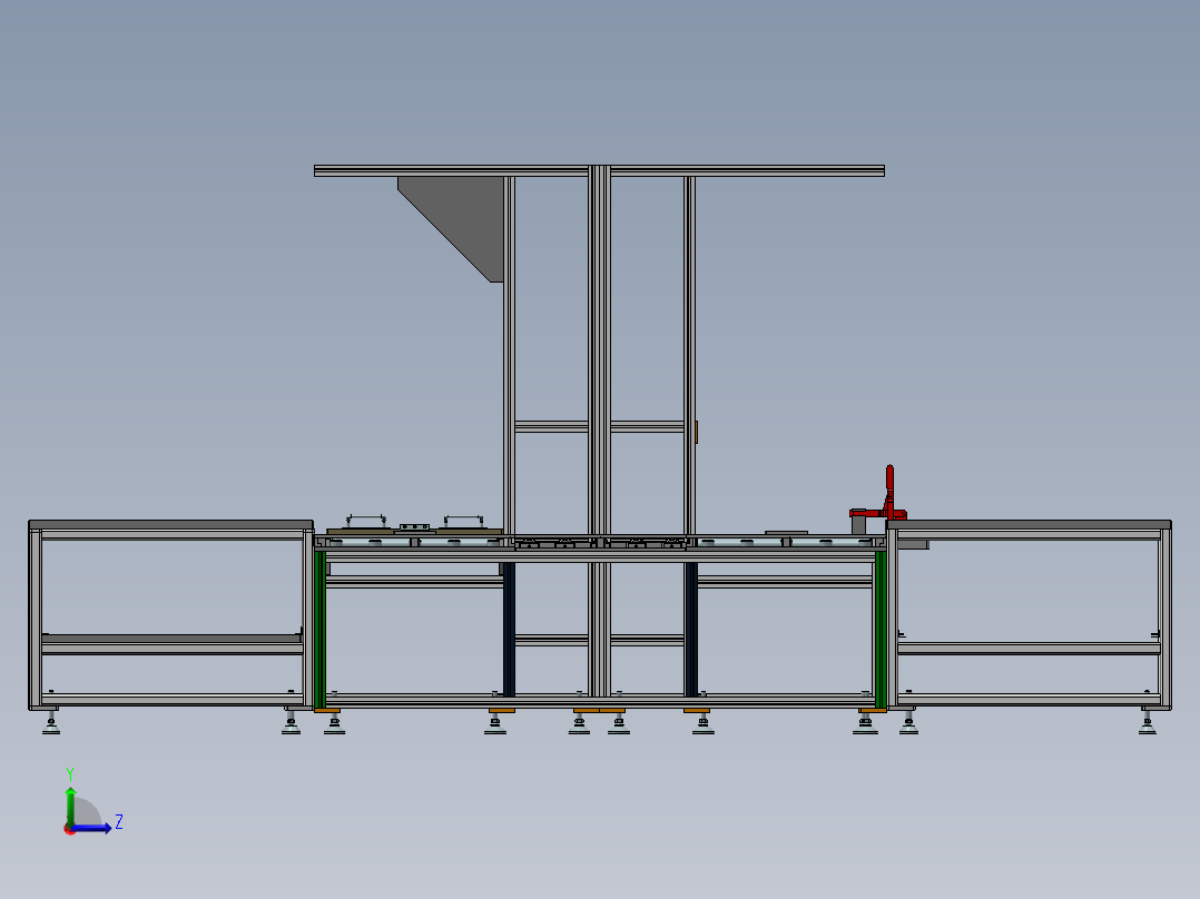 B105-无动力滚筒线左视图