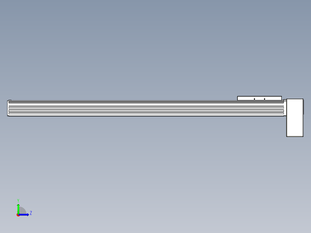 同步带全封闭直线模组TPA-HCB-120D-90-L850-LP-Y-P40-N3左视图