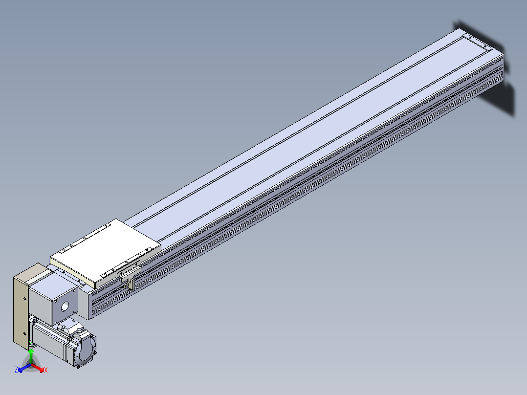 同步带全封闭直线模组TPA-HCB-120D-90-L850-LP-Y-P40-N3正等轴测图