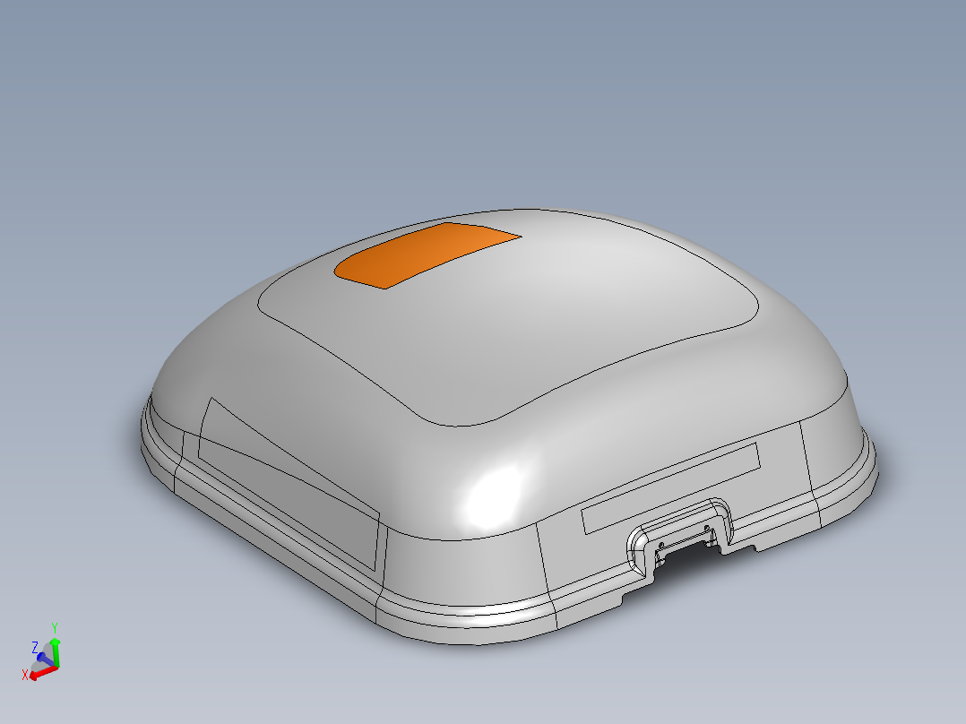 75---自行车行李包盖生产模型SW2014三维图纸模型设计图纸主视图