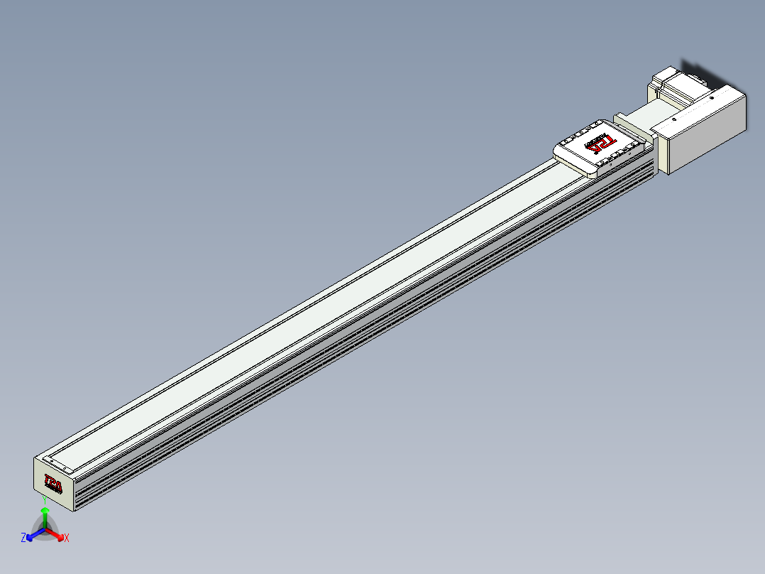 同步带全封闭直线模组TPA-HCB-85D-90-L1050-ML-Y-P20-N3正等轴测图