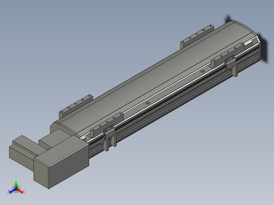 直线模组WG-LHB12-S400-BR设计图纸正等轴测图