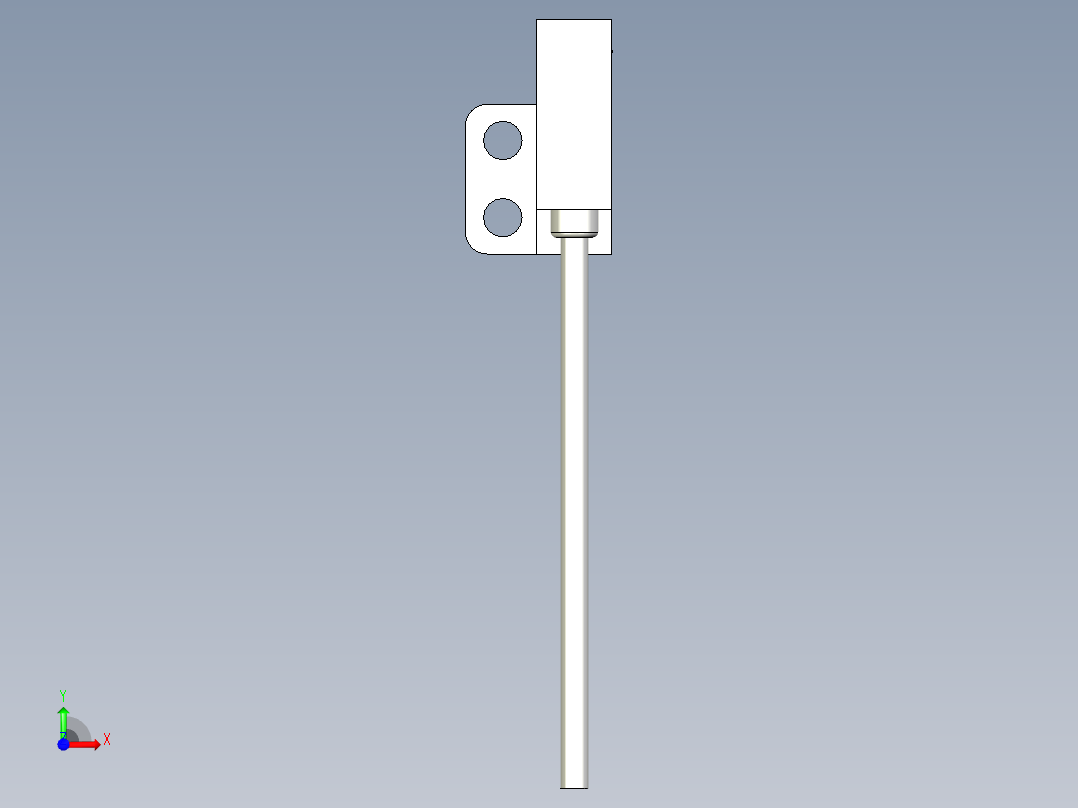 槽型光电传感器LU-F45_3D前视图