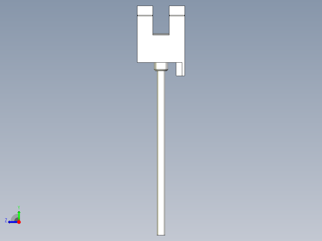 槽型光电传感器LU-F45_3D右视图