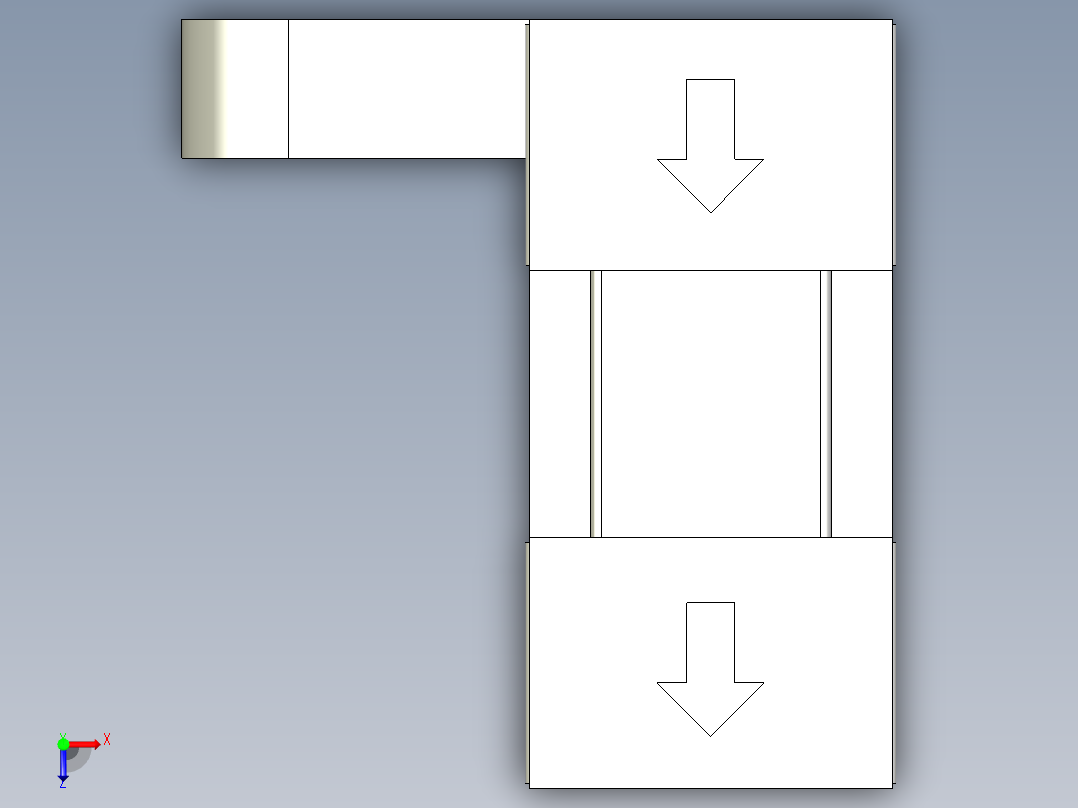 槽型光电传感器LU-F45_3D俯视图