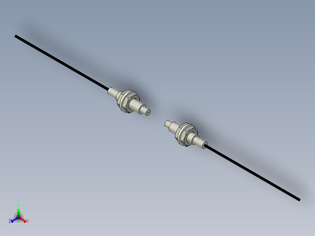 光纤元件对射型FT-D419正等轴测图