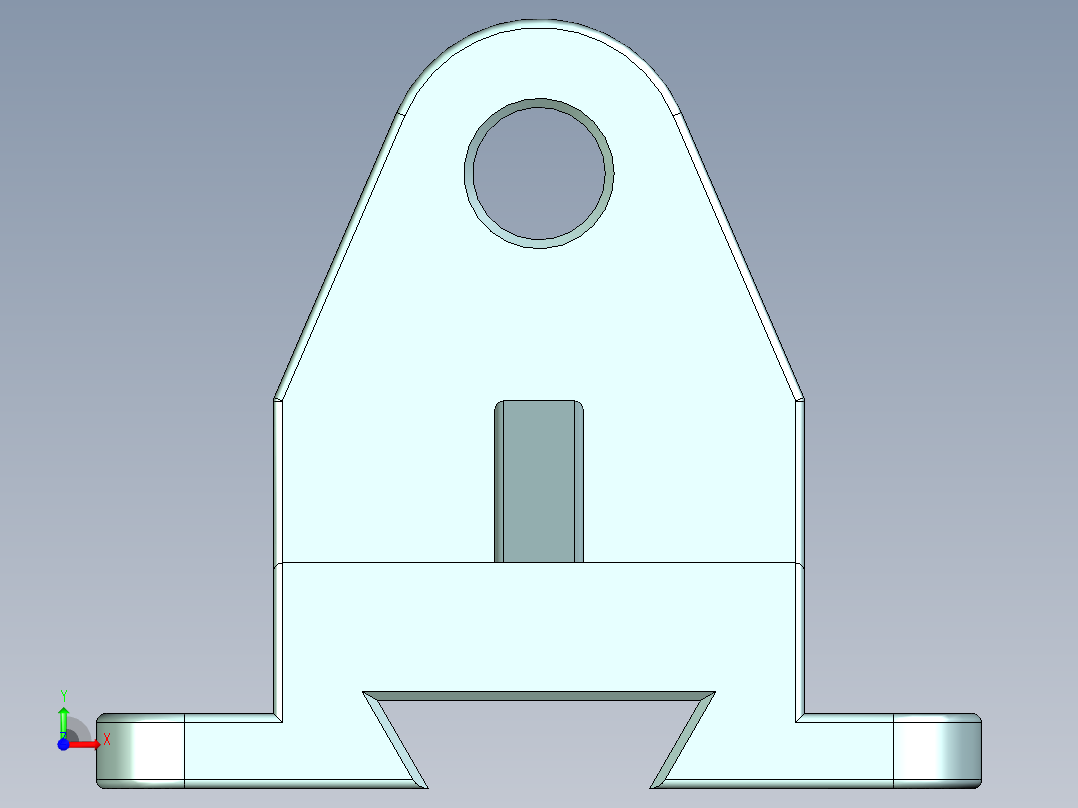 滑轮支架设计图前视图