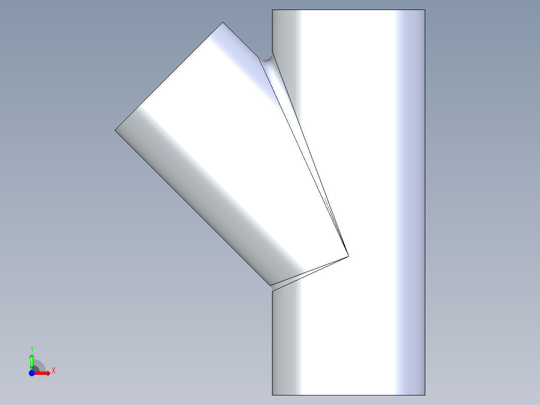 聚氯乙烯配件32-Sch80_45 Wye_SxSxS_870-030_3in前视图