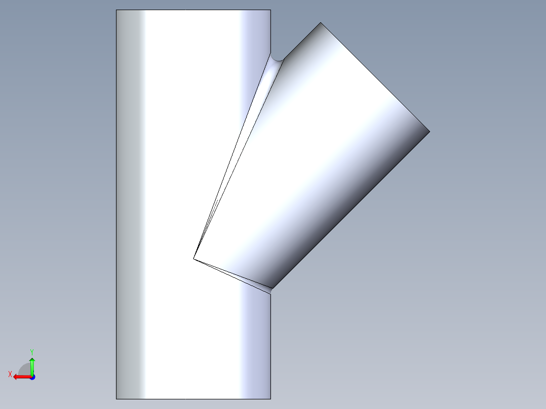聚氯乙烯配件32-Sch80_45 Wye_SxSxS_870-030_3in后视图
