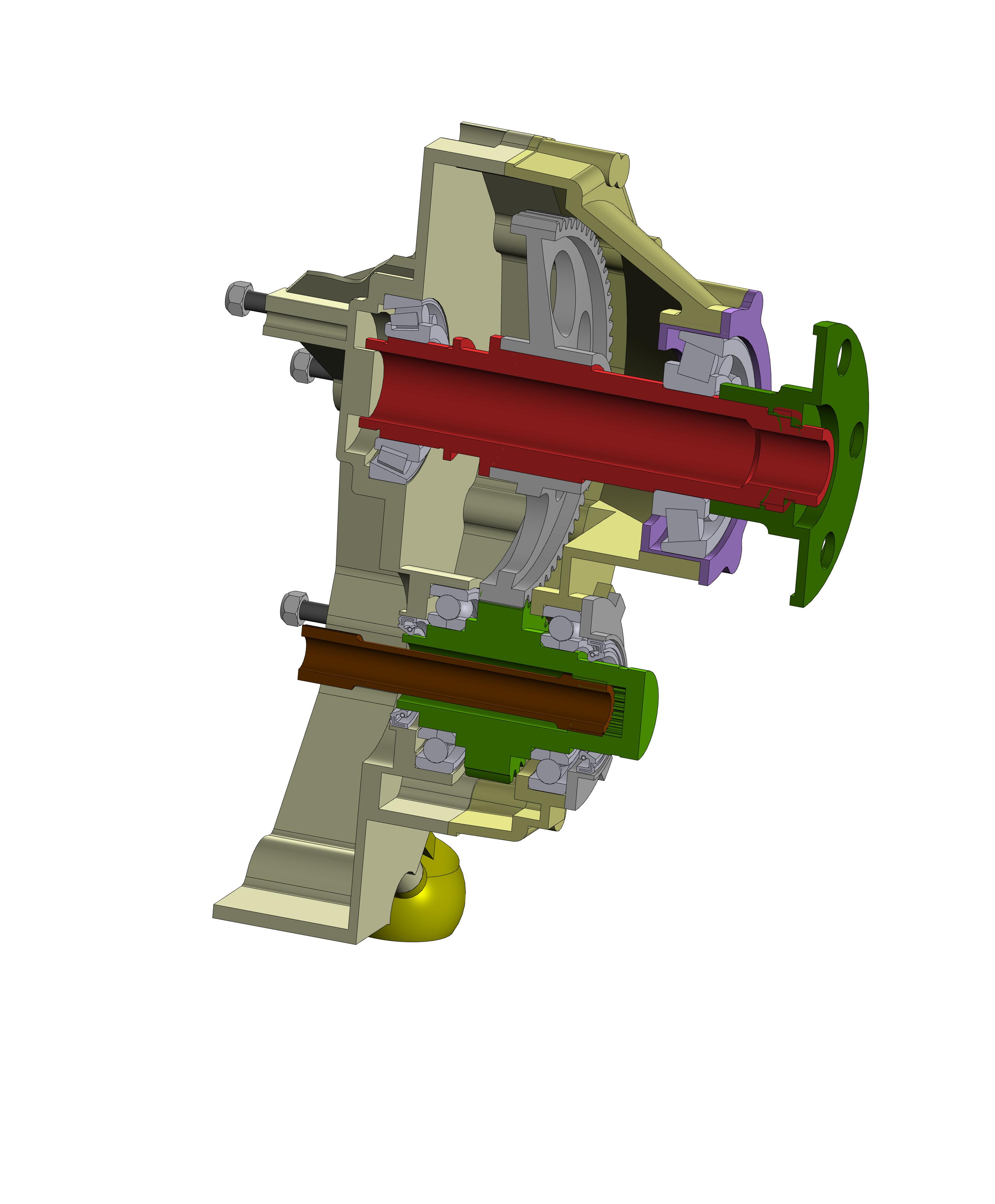 实验飞机发动机自动变速箱结构