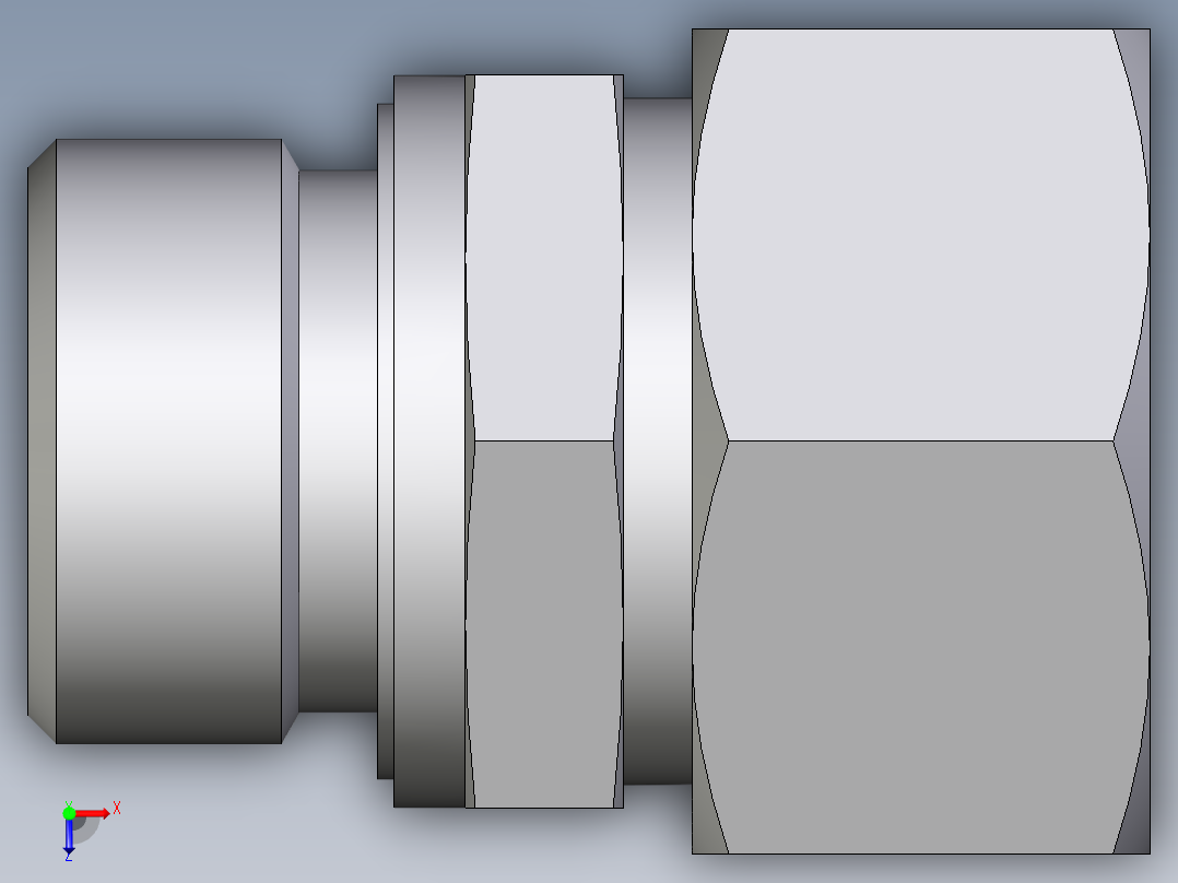 卡套式工业通用硬管接头EO_Male_Stud_connector_GE22LREDCF俯视图