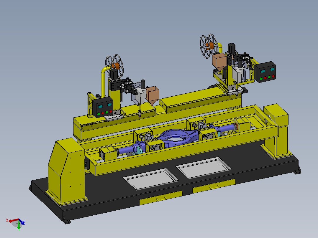 车桥Y焊缝专机三维SW1105103主视图