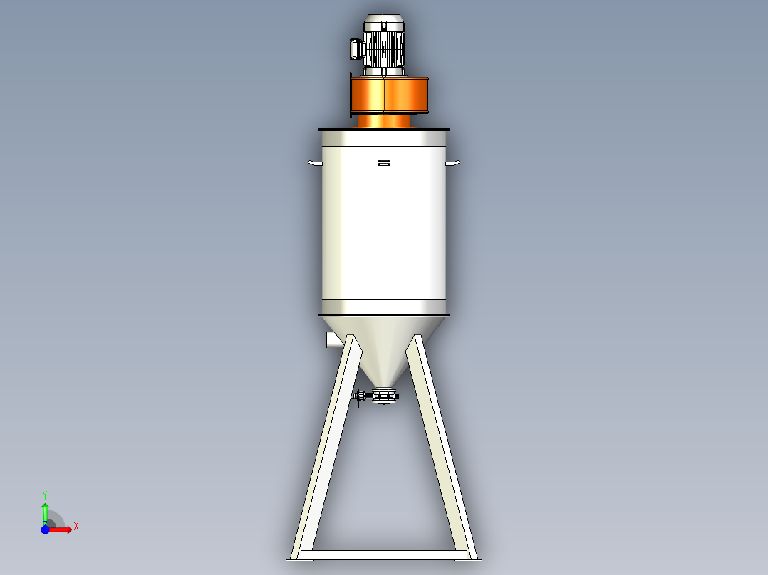 抽风过滤塔前视图