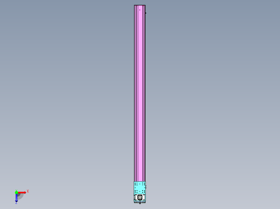 东锦齿条传动DH210G-L167-S3300-BU-减速机+P750W俯视图