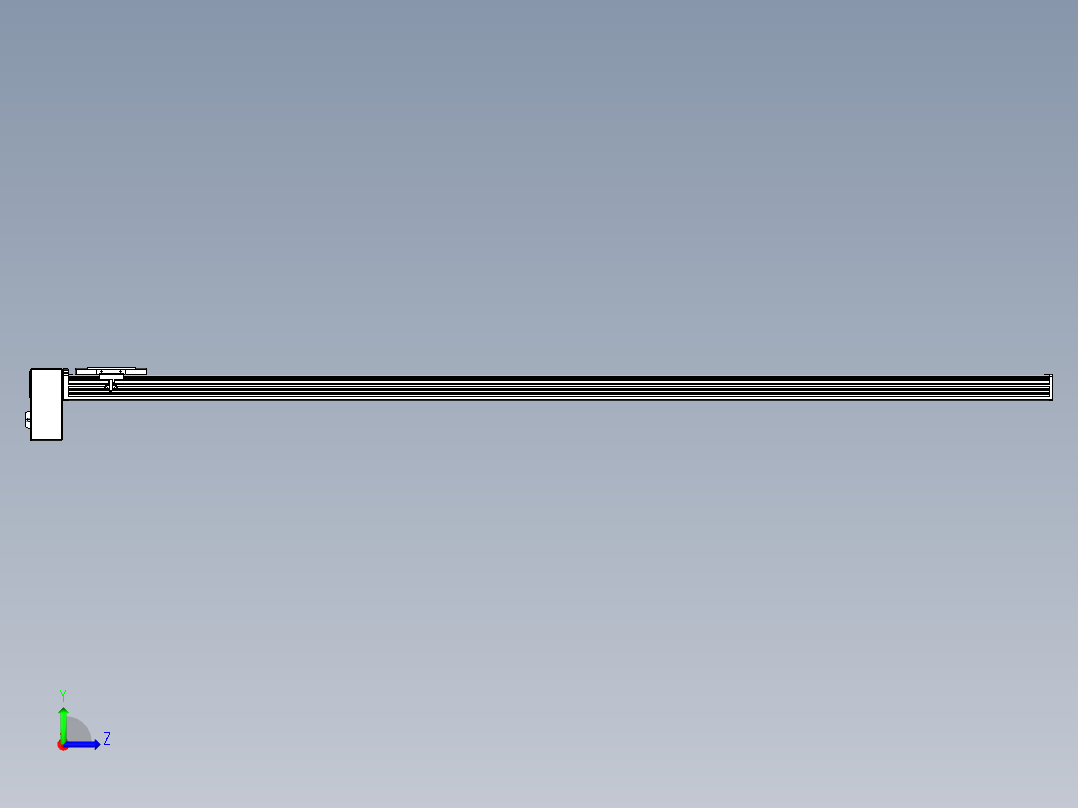 同步带全封闭直线模组TPA-HCB-110D-90-L1850-RP-Y-P40-N3左视图