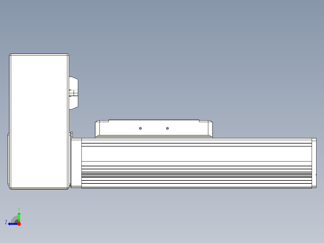 同步带全封闭直线模组TPA-HCB-105D-90-L50-RU-C-P20-N3右视图