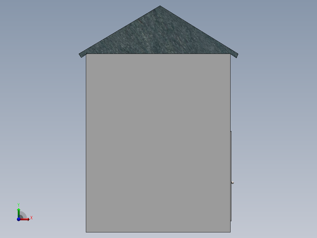 简单房屋SW2015前视图