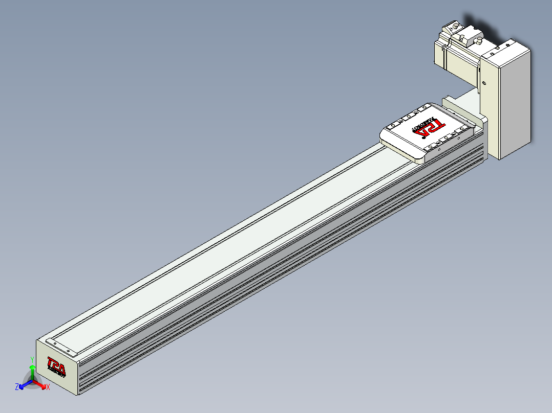 同步带全封闭直线模组TPA-HCB-85D-90-L650-LU-C-P20-N3主视图